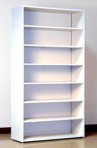 7 Tier, 48″ Wide, Laminate Wood Open Shelf File Cabinet