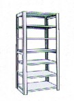 Add-On 42″ wide 7 Tier Tennsco Four Post Legal Size Metal Shelving