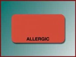 Item# UL019  ‘Allergic’ Warning Label