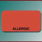 Item# UL019  ‘Allergic’ Warning Label