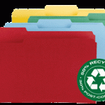 Item# 19936  Recycled Legal Size Colored Top Tab Pressboard Fastener Folder