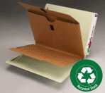 Item# 26861  Recycled End Tab Classification Folder with Wallet Divider – Letter
