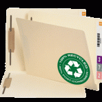 Item# 34160  Recycled End Tab Manila Fastener Folder – Letter Size