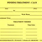 Item# 50-0232  Pending Treatment Cards-Crown & Bridge