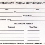 Item# 50-0233  Pending Treatment Cards-Partial Denture/Misc.