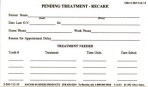 Item# 50-0234  Pending Treatment Cards-Recare