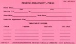 Item# 50-0235  Pending Treatment Cards-Perio