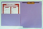 Item# 63-0521-1  Colored File Folders with Half Pocket & Fastener