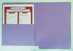 Item# 63-0533  Heavy Weight Colored File Folders with Half Pocket