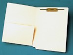 Item# 63-0535-1  Heavyweight Manila Pocket Folder with Half Pocket & Fastener in Upper Right