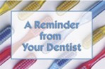 Item# RC101  Dental Reminder Card “Toothbrushes”