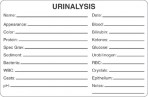 Item# V-AN415  ‘Urinalysis Listing’ Labe
