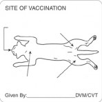 Item# V-AN452  ‘Feline Vaccination’ Label