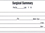 Item# V-AN495  ‘Surgical Summary’ Label