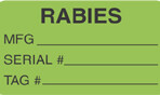 Item# V-AN601  ‘Rabies Serial’ Label