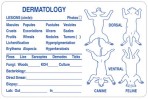 Item# V-AN639  Dermatology Lesions Exam Label