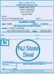 Item# PC44-NJ-1  NJ Tamper Resistant Prescription Pads