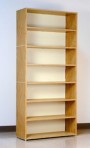 Natural Oak Finish Open Shelf Cabinet