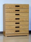 7 Drawer, 8000 Series Cabinet for 6″ x 9″ Non-Hanging Files – Natural Oak Finish