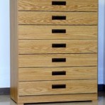 7 Drawer, 8000 Series Cabinet for 6″ x 9″ Non-Hanging Files – Natural Oak Finish