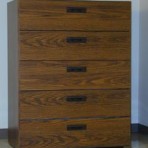 5 Drawer, 8000 Series Drawer Cabinet for 9″ x 12″ Non-Hanging Files – English Oak Finish