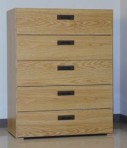 5 Drawer, 8000 Series Drawer Cabinet for 12″ x 9″ Hanging Files – Natural Oak Finish