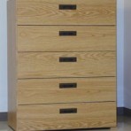 5 Drawer, 8000 Series Drawer Cabinet for 12″ x 9″ Hanging Files – Natural Oak Finish
