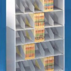 36″ wide 5 Tier X-Ray Size Datum Stackable Metal Shelving