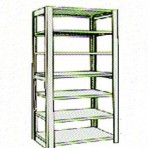 Add-On 48″ wide 7 Tier Tennsco Four Post Legal Size Metal Shelving