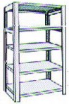 Add-On 36″ wide 5 Tier Tennsco Four Post X-Ray Size Metal Shelving