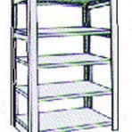 Add-on 42″ wide 5 Tier Tennsco Four Post X-Ray Size Metal Shelving