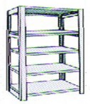 Add-On 48″ wide 5 Tier Tennsco Four Post X-Ray Size Metal Shelving