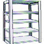 Add-On 48″ wide 5 Tier Tennsco Four Post X-Ray Size Metal Shelving