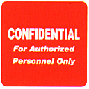 Item# 40570  ‘Confidential’ label