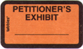 Item# 58026  Petitioner’s Exhibit Label