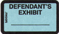 Item# 58093  Defendant’s Exhibit Label