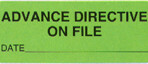 Item# UL589  ‘Advance Directive on File’ Label