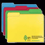 Item# 11951  Recycled Assorted Color WaterShedÂ® CutLessÂ® Top Tab Folder