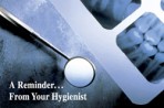 Item# RC136  “Reminder from Hygienist” Dental Card