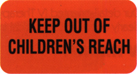 Item# V-AN001  ‘Keep Out of Children’s Reach’ Label