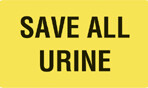 Item# V-AN204  ‘Save All Urine’ Label