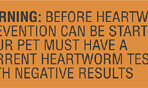 Item# V-AN229  ‘Warning Before Heartworm’ Label