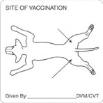 Item# V-AN451  ‘Canine Vaccination’ Label