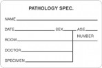 Item# V-LS120  ‘Pathology Spec.’ Label