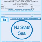 Item# PC43-NJ  NJ Tamper Resistant Prescription Pads