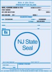 Item# PC45-NJ-1  NJ Tamper Resistant Prescription Pads