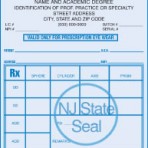Item# PC46-NJ-1  NJ Tamper Resistant Prescription Pads